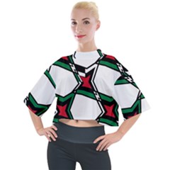 Abstract Pattern Geometric Backgrounds   Mock Neck Tee by Eskimos