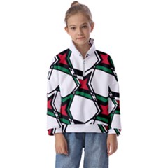 Abstract Pattern Geometric Backgrounds   Kids  Half Zip Hoodie by Eskimos