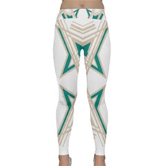 Abstract Pattern Geometric Backgrounds   Classic Yoga Leggings by Eskimos