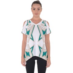 Abstract Pattern Geometric Backgrounds   Cut Out Side Drop Tee