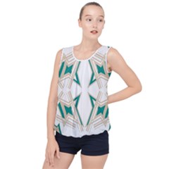 Abstract Pattern Geometric Backgrounds   Bubble Hem Chiffon Tank Top by Eskimos