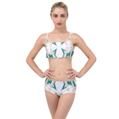 Abstract Pattern Geometric Backgrounds   Layered Top Bikini Set by Eskimos