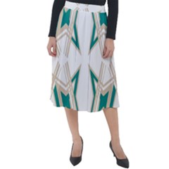 Abstract Pattern Geometric Backgrounds   Classic Velour Midi Skirt  by Eskimos