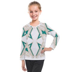 Abstract Pattern Geometric Backgrounds   Kids  Long Mesh Tee