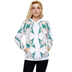 Abstract Pattern Geometric Backgrounds   Women s Lightweight Drawstring Hoodie