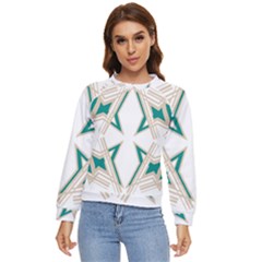 Abstract Pattern Geometric Backgrounds   Women s Long Sleeve Raglan Tee