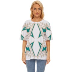 Abstract Pattern Geometric Backgrounds   Oversized Basic Tee