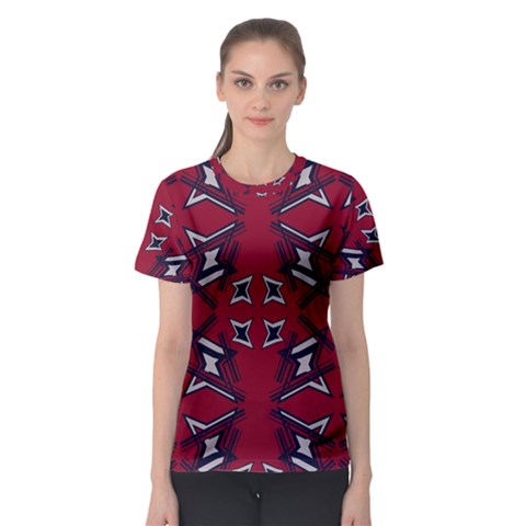 Abstract Pattern Geometric Backgrounds   Women s Sport Mesh Tee by Eskimos