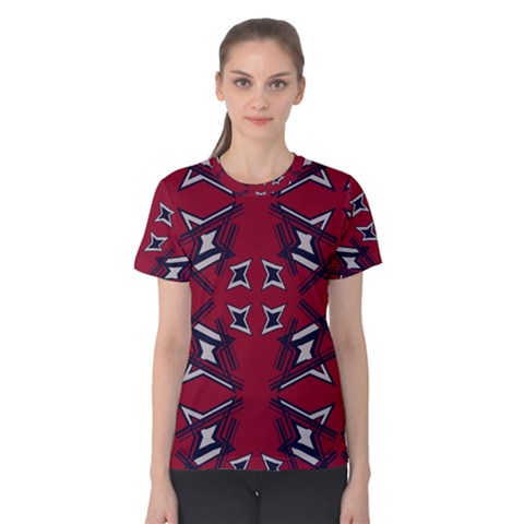 Abstract Pattern Geometric Backgrounds   Women s Cotton Tee by Eskimos