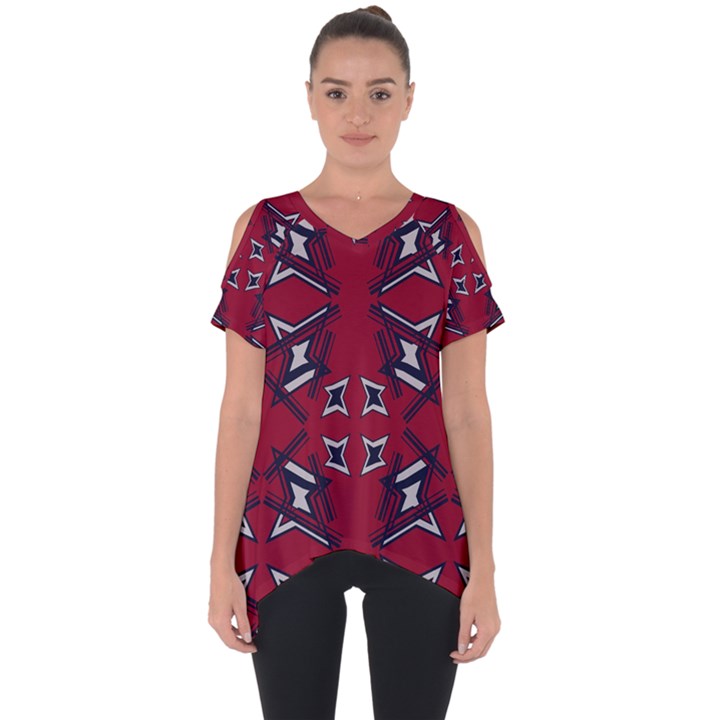 Abstract pattern geometric backgrounds   Cut Out Side Drop Tee