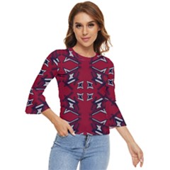 Abstract Pattern Geometric Backgrounds   Bell Sleeve Top