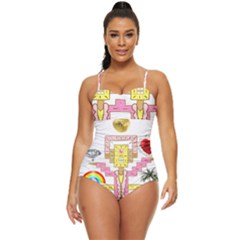 Music And Other Stuff Retro Full Coverage Swimsuit by bfvrp