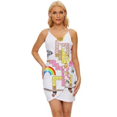 Music And Other Stuff Wrap Tie Front Dress by bfvrp