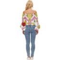 Music and Other Stuff Off Shoulder Flutter Bell Sleeve Top View4