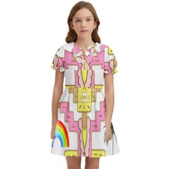 Music And Other Stuff Kids  Bow Tie Puff Sleeve Dress by bfvrp