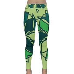 Abstract Pattern Geometric Backgrounds   Classic Yoga Leggings by Eskimos