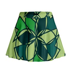 Abstract Pattern Geometric Backgrounds   Mini Flare Skirt by Eskimos