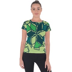 Abstract Pattern Geometric Backgrounds   Short Sleeve Sports Top  by Eskimos