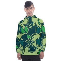 Abstract Pattern Geometric Backgrounds   Men s Front Pocket Pullover Windbreaker by Eskimos