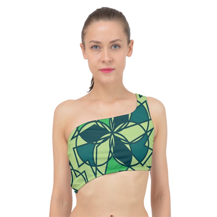 Abstract pattern geometric backgrounds   Spliced Up Bikini Top 