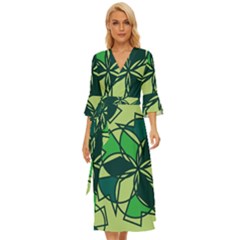 Abstract Pattern Geometric Backgrounds   Midsummer Wrap Dress