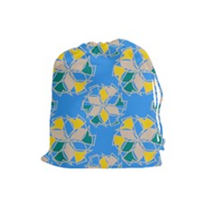 Abstract Pattern Geometric Backgrounds   Drawstring Pouch (large) by Eskimos