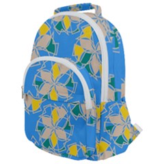 Abstract Pattern Geometric Backgrounds   Rounded Multi Pocket Backpack by Eskimos