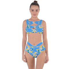 Abstract Pattern Geometric Backgrounds   Bandaged Up Bikini Set  by Eskimos