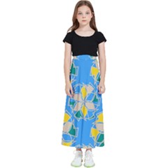 Abstract Pattern Geometric Backgrounds   Kids  Flared Maxi Skirt by Eskimos