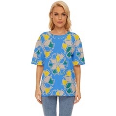 Abstract Pattern Geometric Backgrounds   Oversized Basic Tee