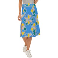 Abstract Pattern Geometric Backgrounds   Midi Panel Skirt