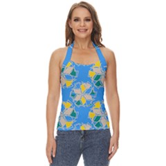 Abstract Pattern Geometric Backgrounds   Basic Halter Top