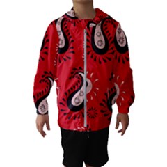 Floral Pattern Paisley Style Paisley Print   Kids  Hooded Windbreaker by Eskimos