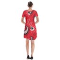 Floral pattern paisley style Paisley print.  Short Sleeve V-neck Flare Dress View2