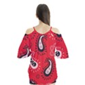 Floral pattern paisley style Paisley print.  Flutter Sleeve Tee  View2