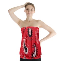 Floral Pattern Paisley Style Paisley Print   Strapless Top by Eskimos