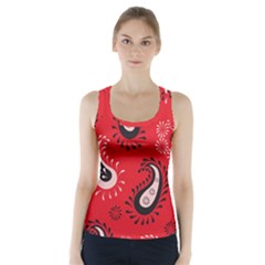 Floral Pattern Paisley Style Paisley Print   Racer Back Sports Top by Eskimos