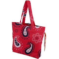 Floral Pattern Paisley Style Paisley Print   Drawstring Tote Bag by Eskimos