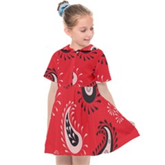 Floral Pattern Paisley Style Paisley Print   Kids  Sailor Dress by Eskimos