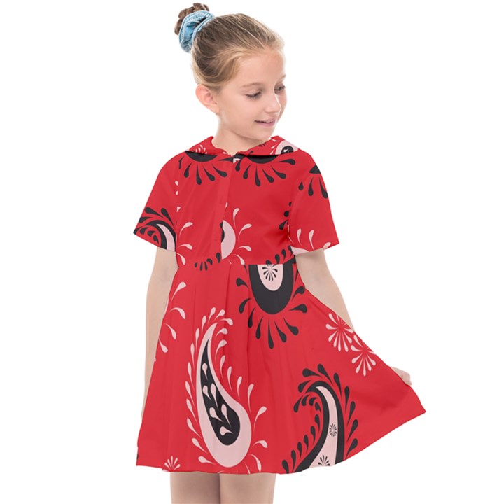 Floral pattern paisley style Paisley print.  Kids  Sailor Dress