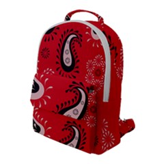 Floral Pattern Paisley Style Paisley Print   Flap Pocket Backpack (large) by Eskimos