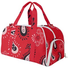 Floral Pattern Paisley Style Paisley Print   Burner Gym Duffel Bag by Eskimos