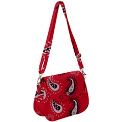 Floral Pattern Paisley Style Paisley Print   Saddle Handbag by Eskimos