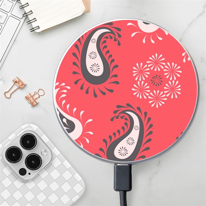 Floral pattern paisley style Paisley print.  Wireless Charger