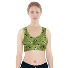 Floral Pattern Paisley Style Paisley Print   Sports Bra With Pocket by Eskimos