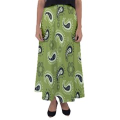 Floral Pattern Paisley Style Paisley Print   Flared Maxi Skirt by Eskimos