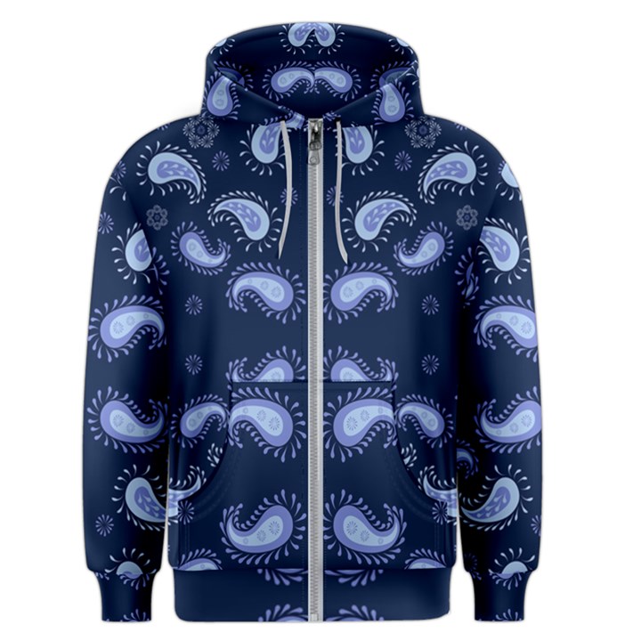 Floral pattern paisley style Paisley print.  Men s Zipper Hoodie