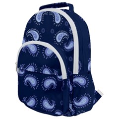 Floral Pattern Paisley Style Paisley Print   Rounded Multi Pocket Backpack by Eskimos