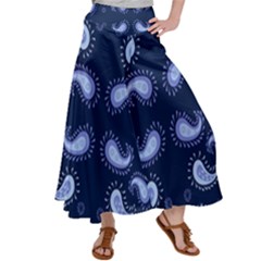 Floral Pattern Paisley Style Paisley Print   Satin Palazzo Pants by Eskimos