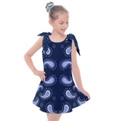 Floral Pattern Paisley Style Paisley Print   Kids  Tie Up Tunic Dress by Eskimos